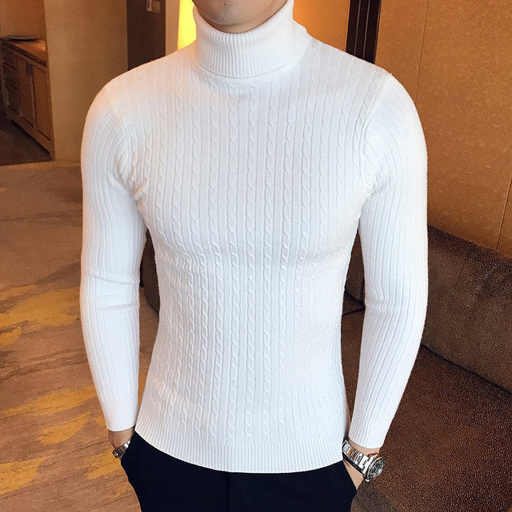 Rollkragenpullover Herren | Pullover Strick | Zopfmuster Design