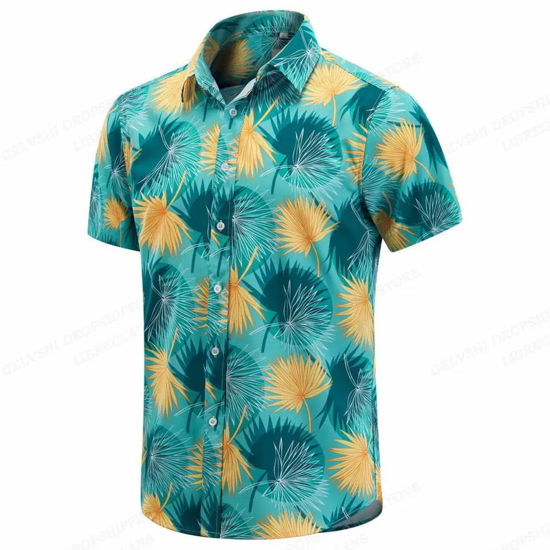 Herren Shirt | Hawaiianisches Muster | Resort-Stil | Sommer