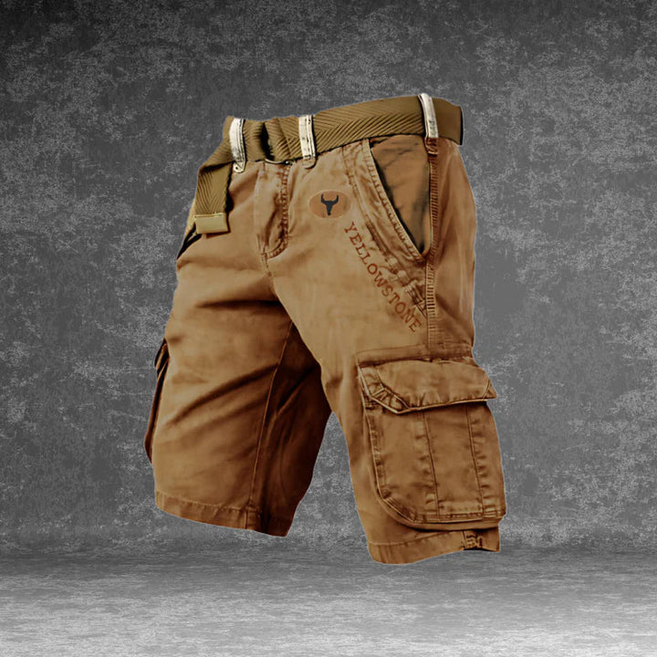 Herren Cargo Shorts | Gerade Passform | Mit Gürtel | Sommer