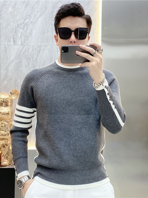 Herren Pullover | Slimfit | Lange Ärmel Mit Knopfleiste | Frühling