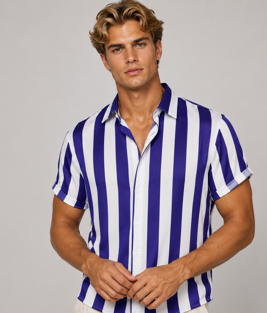 Herren Shirt | Vertikale Streifen | Zeitloser Stil | Sommer