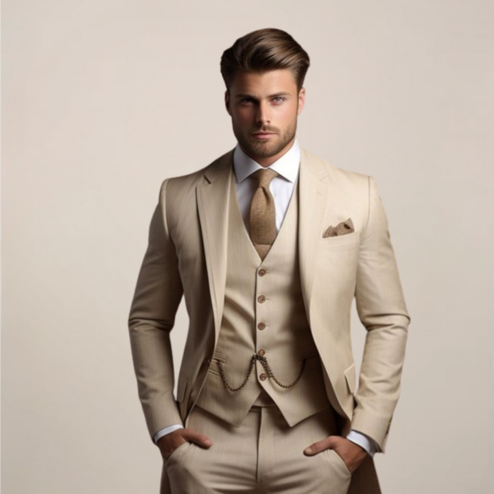 Herren Set | Dreiteiliger Slim Fit Anzug | Modern Kleider Herren