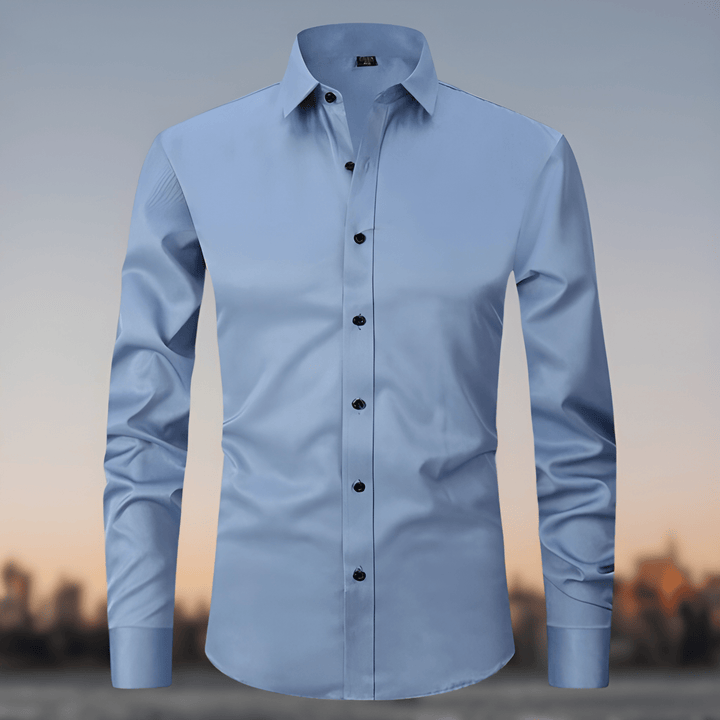 Hemd Herren | Elegante Stretchbluse Slim Fit | Kleider Herren Trend