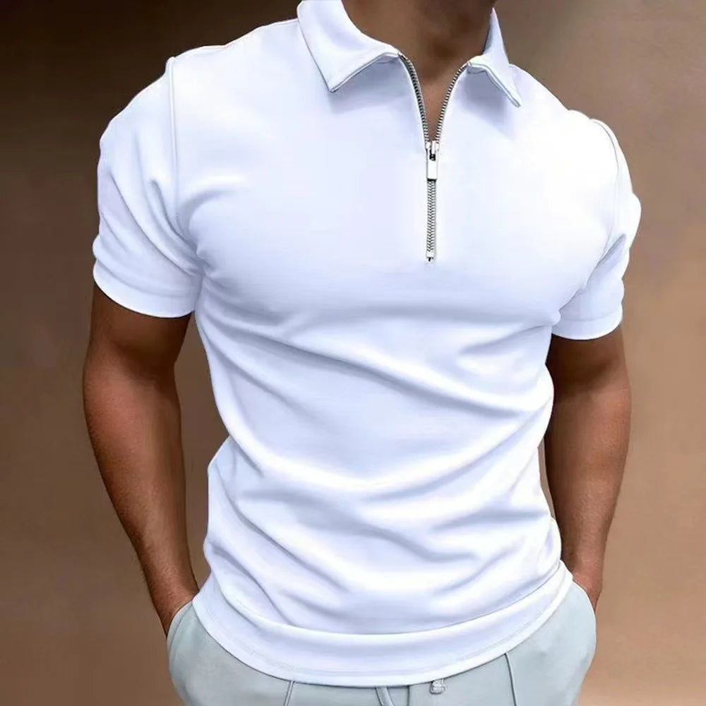 Herren Poloshirt | Slimfit | Reißverschluss | Sommer