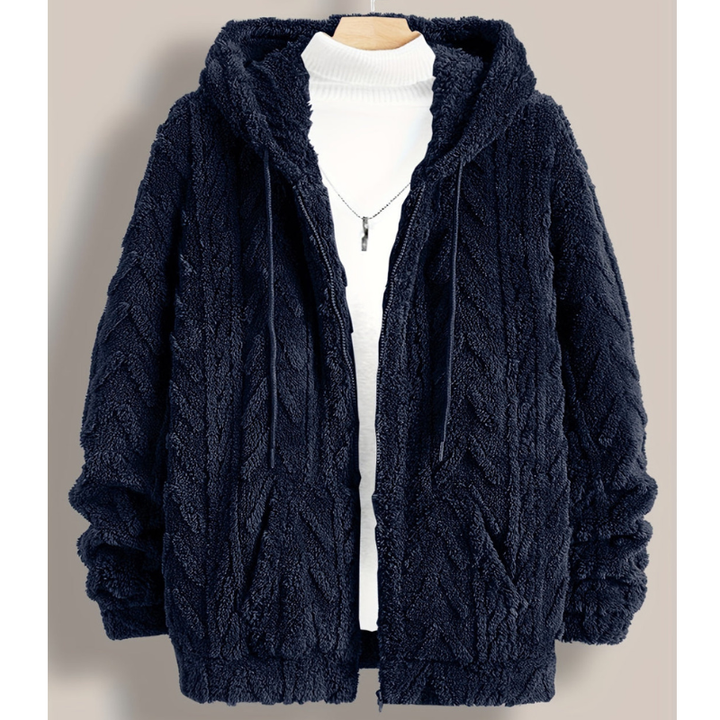 Winterjacke Herren | Warmes & Trendiges Cardigan-Design | Jacke Herren mit Kapuze
