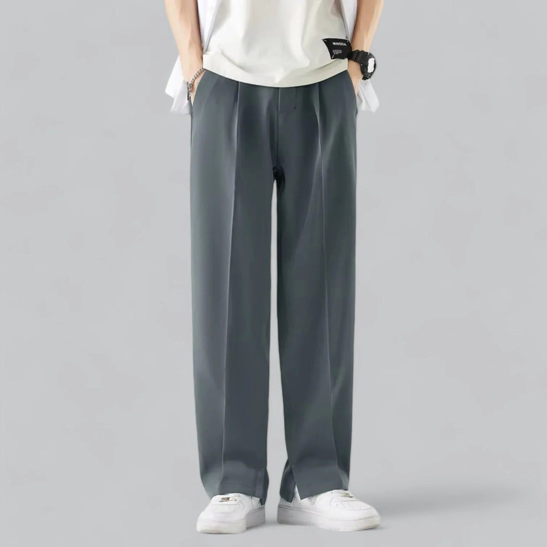Herren Hose | Weite Beine | Elastischer Bund | Sommer
