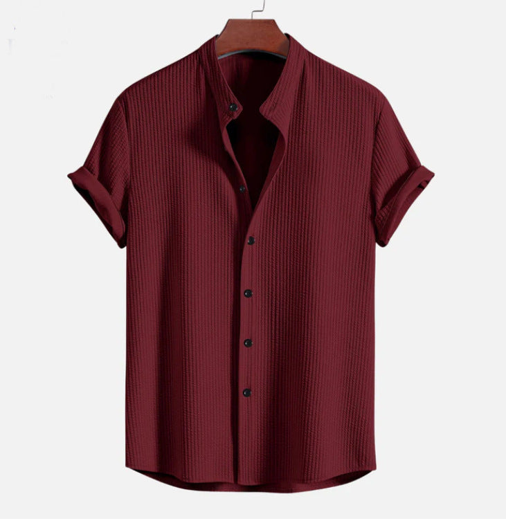 Herren Shirt | Oversized | Mit Knopfleiste | Struktur Freizeit Sommer