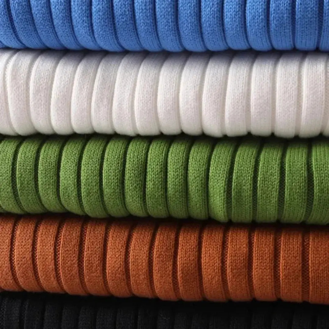 Pullover Herren | Geripptes Rollkragen Design | Modern Look Herren Pulli