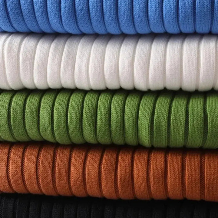 Pullover Herren | Geripptes Rollkragen Design | Modern Look Herren Pulli