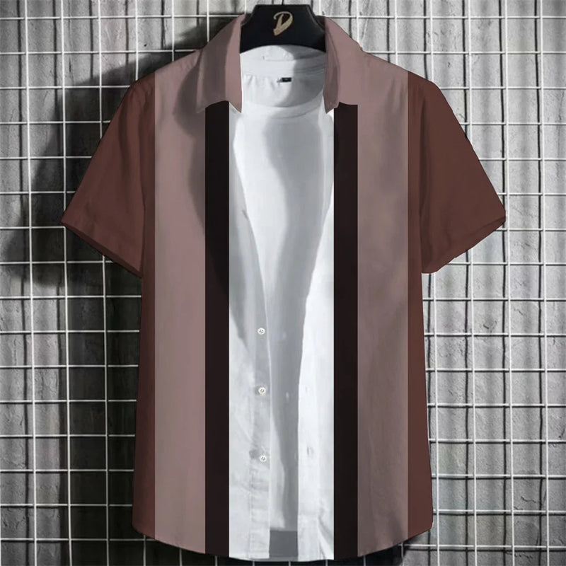 Herren Shirt | Streifenmuster | Kurzarm | Sommer