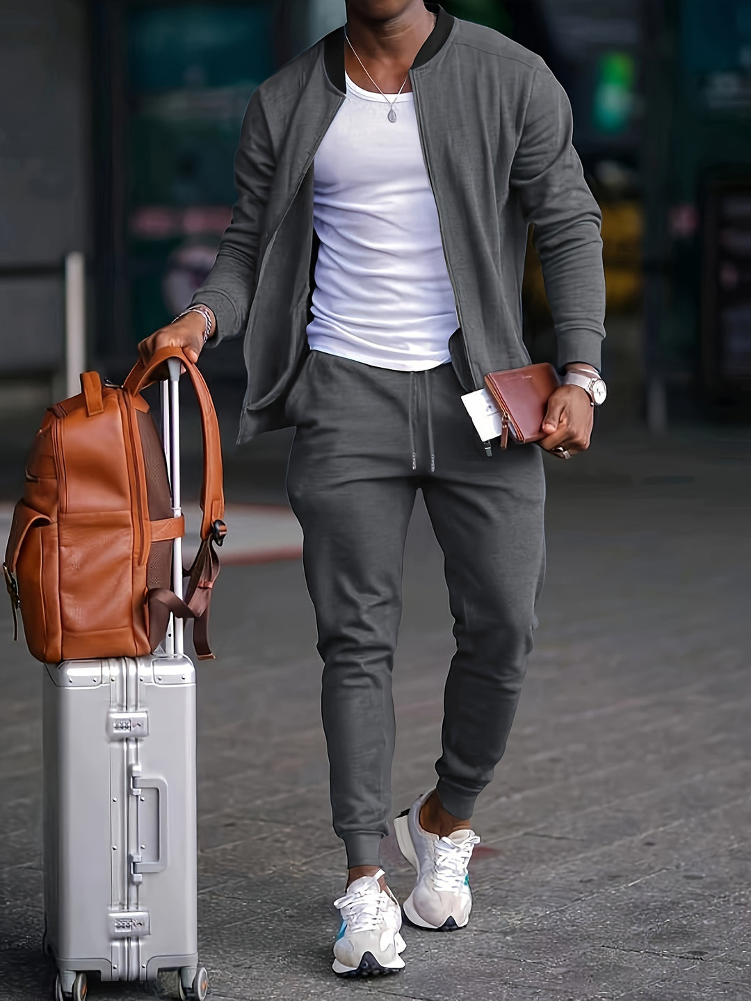 Herren Trainingspak | Slimfit | Mit Reißverschluss | Sommer
