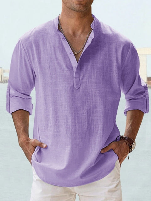 Herren Henley-Hemd | Gerade Passform | Mit Knopfleiste | Sommer