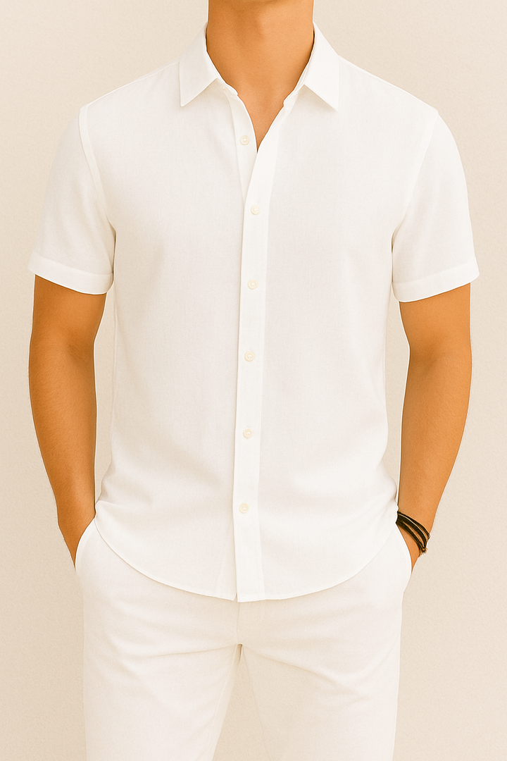 Herren Hemd | Elegant | Kurzarm Knopfleiste | Sommer
