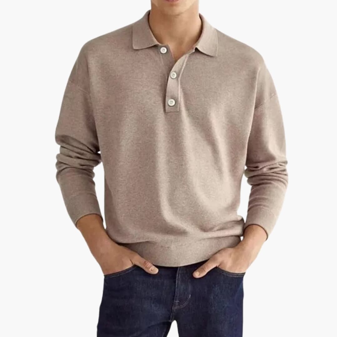 Herren Poloshirt | Langarm | Knopfleiste | Sommer
