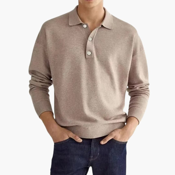 Herren Poloshirt | Langarm | Knopfleiste | Sommer