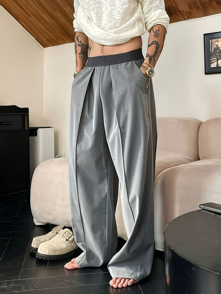 Herren Hose | Weite pijpen | Elastischer Bund | Sommer Lounge
