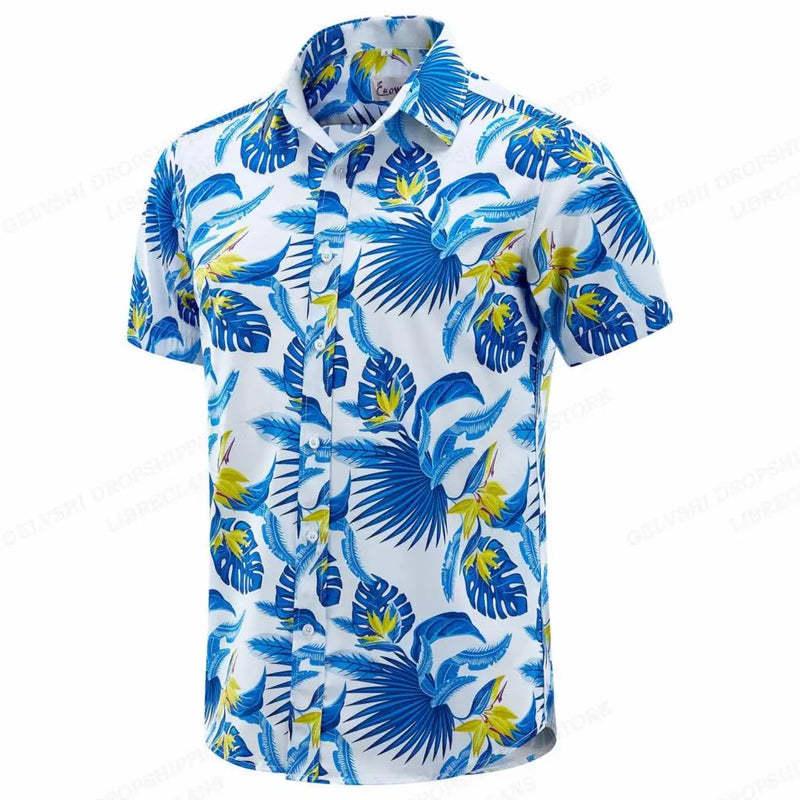 Herren Shirt | Hawaiianisches Muster | Resort-Stil | Sommer