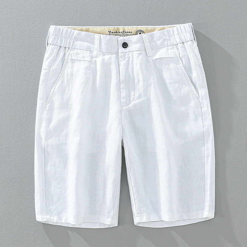Herren Shorts | Leinen-Look | Mit Knopf | Sommer