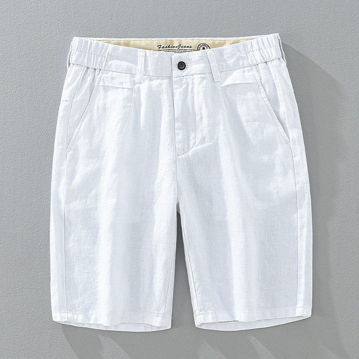 Herren Shorts | Leinen-Look | Mit Knopf | Sommer
