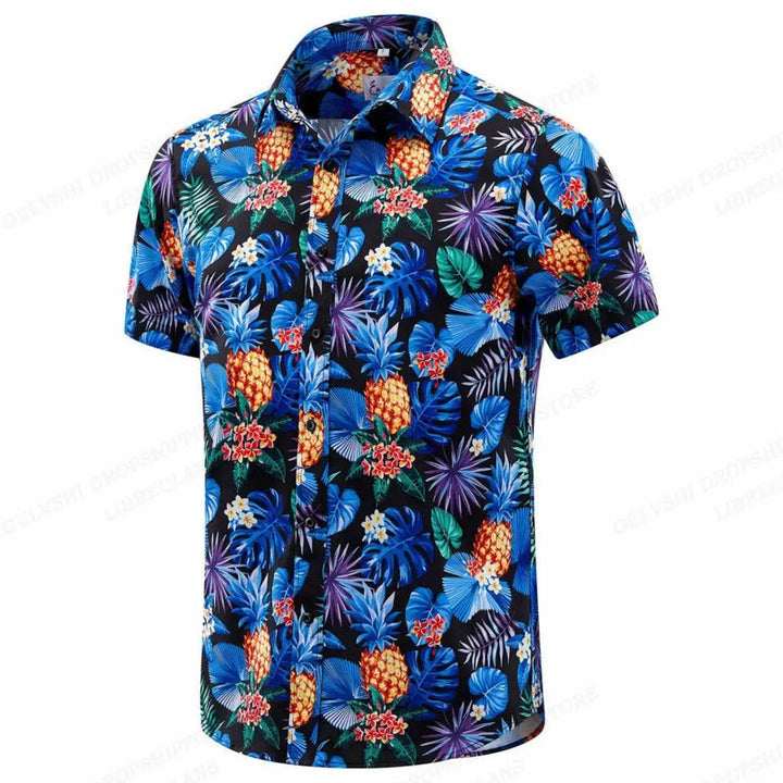 Herren Shirt | Hawaiianisches Muster | Resort-Stil | Sommer