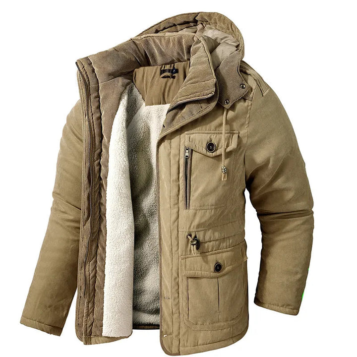 Winterjacke Herren | Parka Herren Warm | Gefütterte Military Jacke