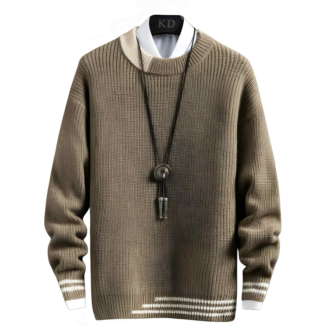 Pullover Herren | Rippstrick mit feinen Details | Trendig Herren Pulli