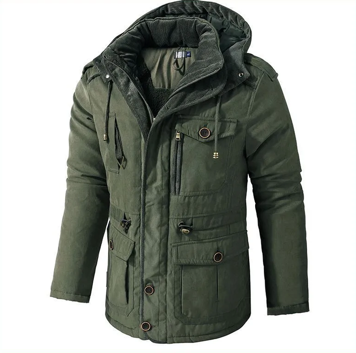 Winterjacke Herren | Parka Herren Warm | Gefütterte Military Jacke