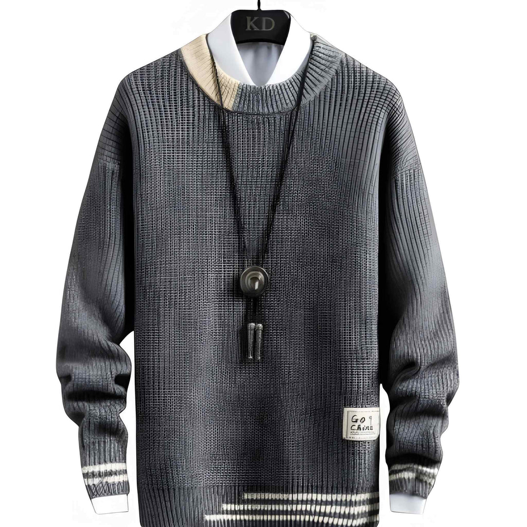 Pullover Herren | Rippstrick mit feinen Details | Trendig Herren Pulli