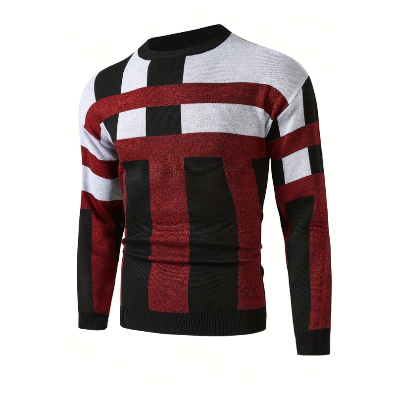 Pullover Herren | Rundhals Stil | Herren Colorblock Pulli
