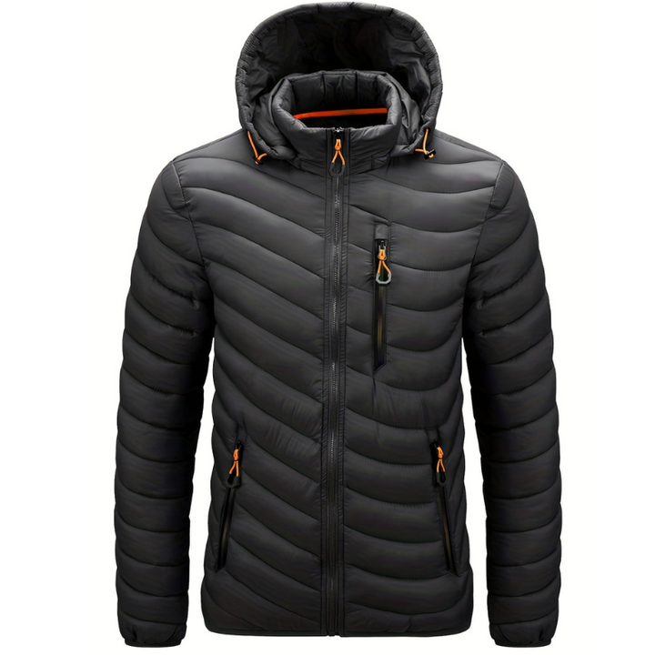Winterjacke Herren | Leichte Steppjacke mit Kapuze | Sport Jacke Herren