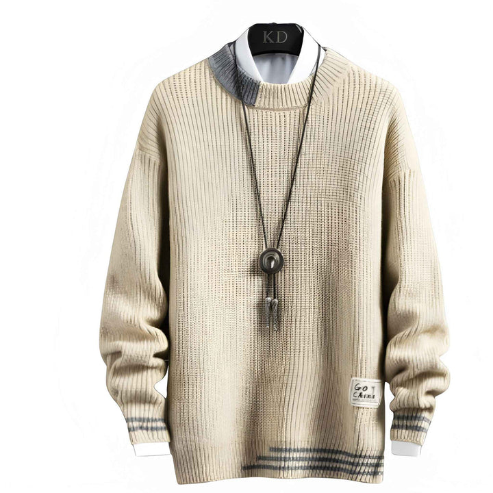 Pullover Herren | Rippstrick mit feinen Details | Trendig Herren Pulli