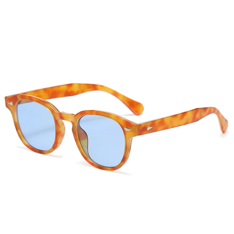 Herren Sonnenbrille | Schwarzes Gestell | Blau verspiegelte Gläser | Sommer