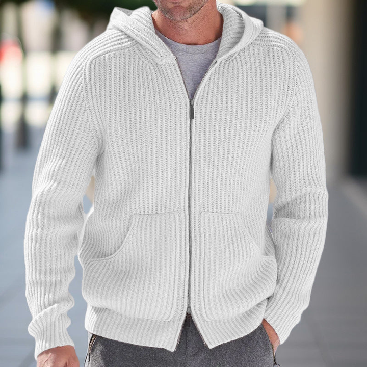 Herren Cardigan | Kapuzen Strickjacke | Bequeme Kleider