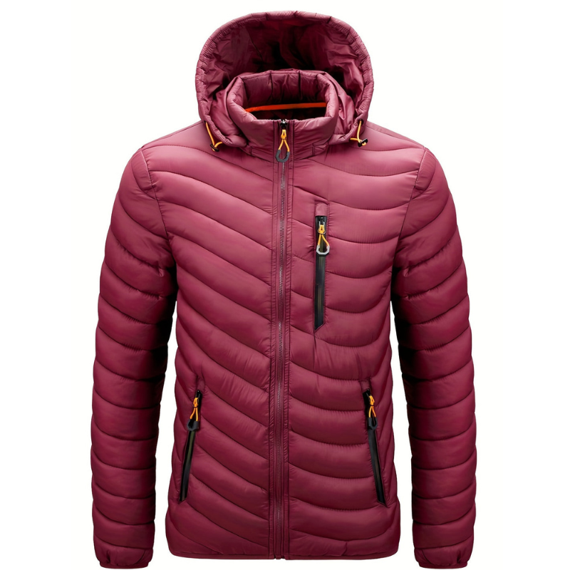 Winterjacke Herren | Leichte Steppjacke mit Kapuze | Sport Jacke Herren