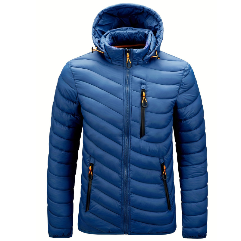 Winterjacke Herren | Leichte Steppjacke mit Kapuze | Sport Jacke Herren