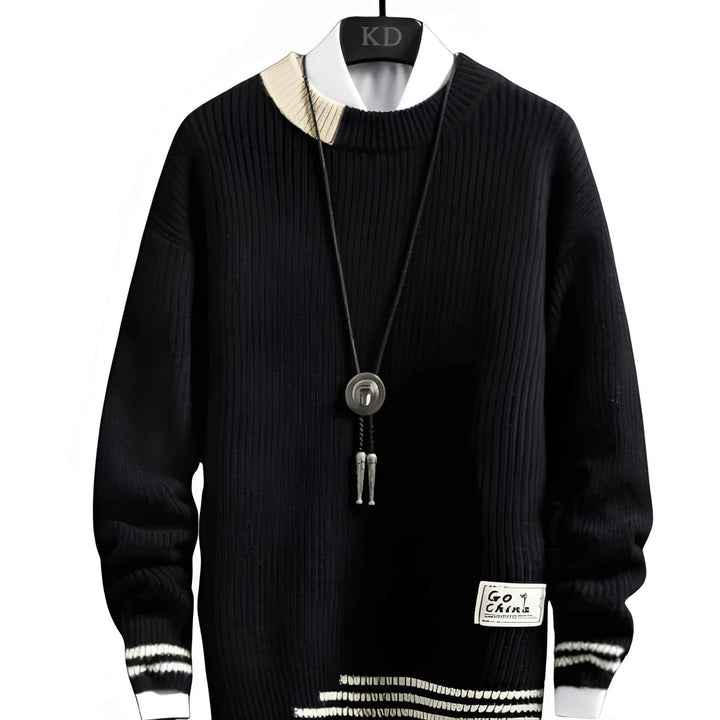 Pullover Herren | Rippstrick mit feinen Details | Trendig Herren Pulli