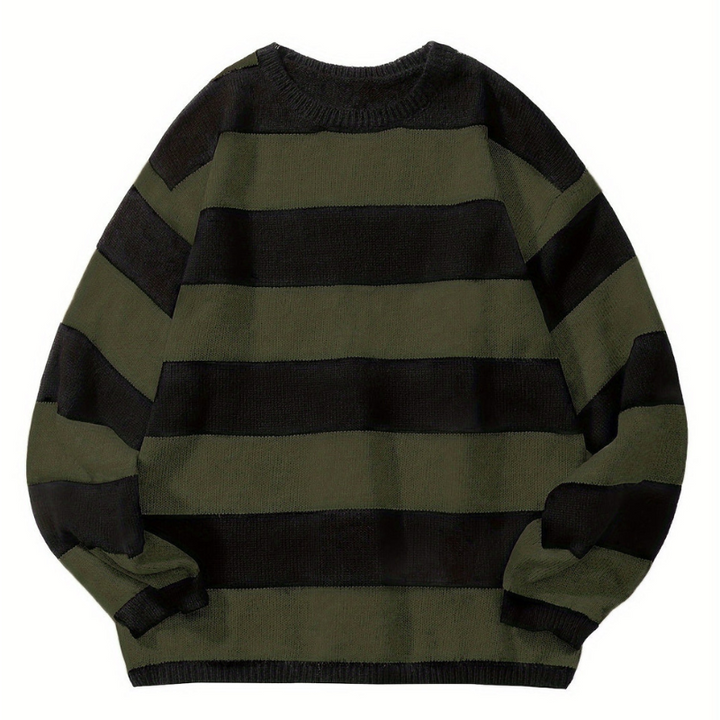 Pullover Herren |  Retro Streifen | Rundhals Pulli