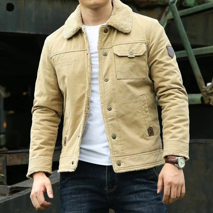 Jacke Herren | Winterjacke Warm | Gefüttert Mit Teddykragen