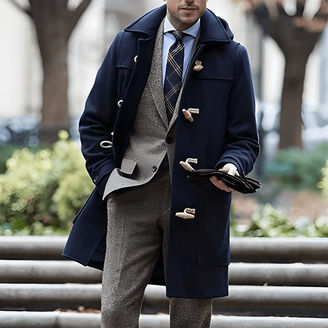 Herren Mantel | Regular fit | Mit Knöpfen | Winter