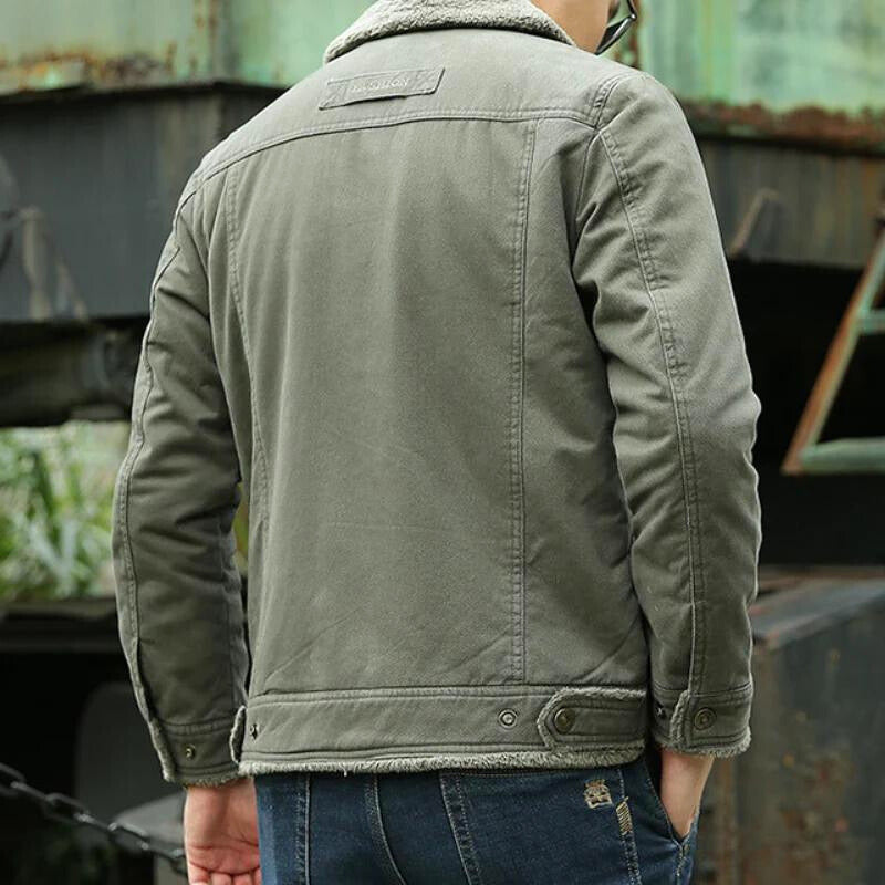 Jacke Herren | Winterjacke Warm | Gefüttert Mit Teddykragen