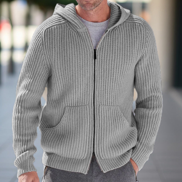 Herren Cardigan | Kapuzen Strickjacke | Bequeme Kleider
