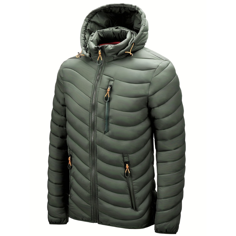 Winterjacke Herren | Leichte Steppjacke mit Kapuze | Sport Jacke Herren