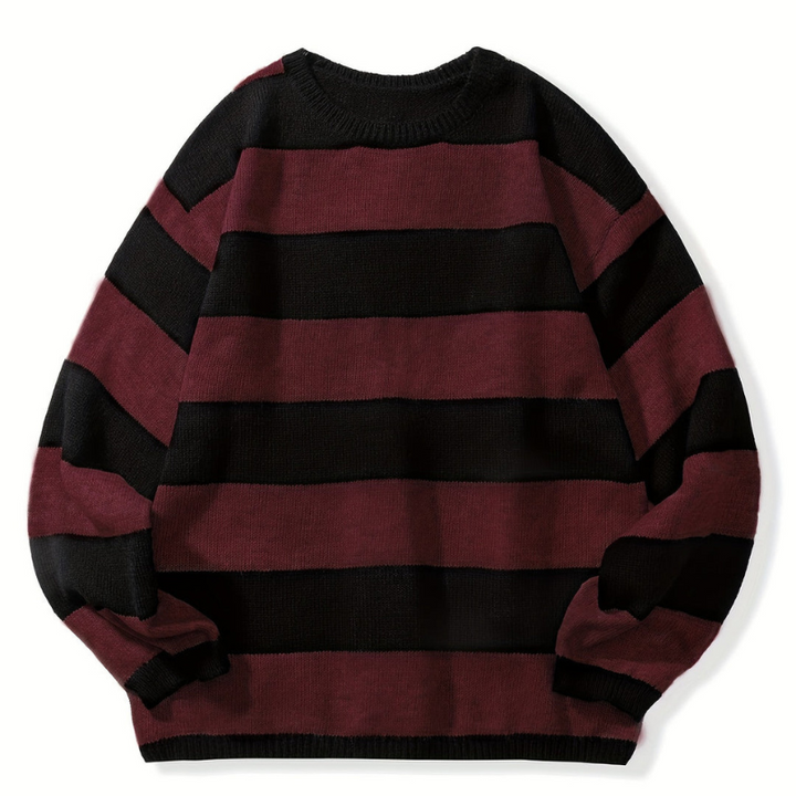 Pullover Herren |  Retro Streifen | Rundhals Pulli