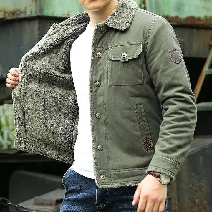 Jacke Herren | Winterjacke Warm | Gefüttert Mit Teddykragen