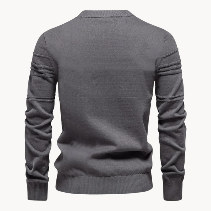 Herren Pullover | Slimfit | Strukturmuster | Lange Ärmel