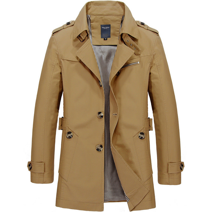 Winterjacke Herren | Klassischer Trench Style | Stilvoll Jacke Herren