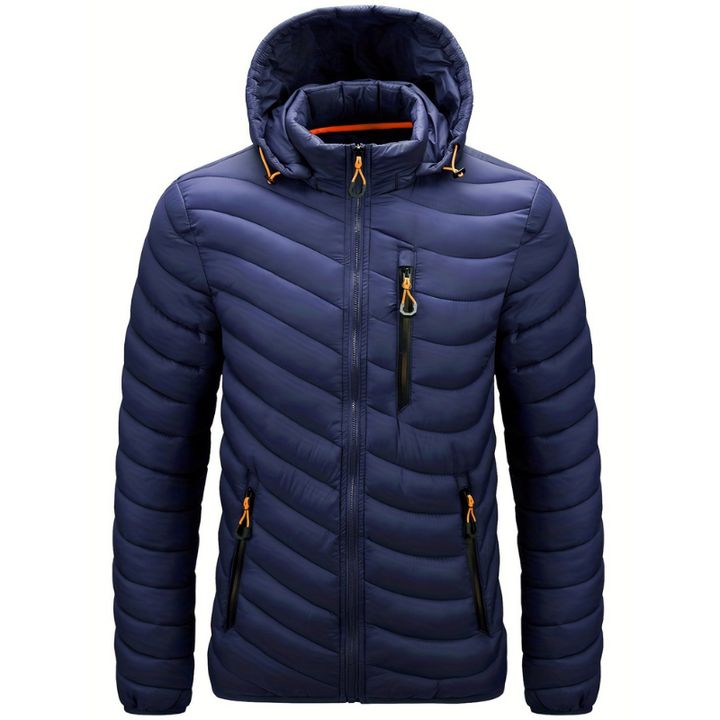 Winterjacke Herren | Leichte Steppjacke mit Kapuze | Sport Jacke Herren
