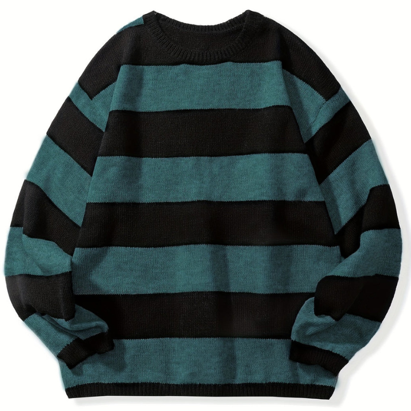 Pullover Herren |  Retro Streifen | Rundhals Pulli