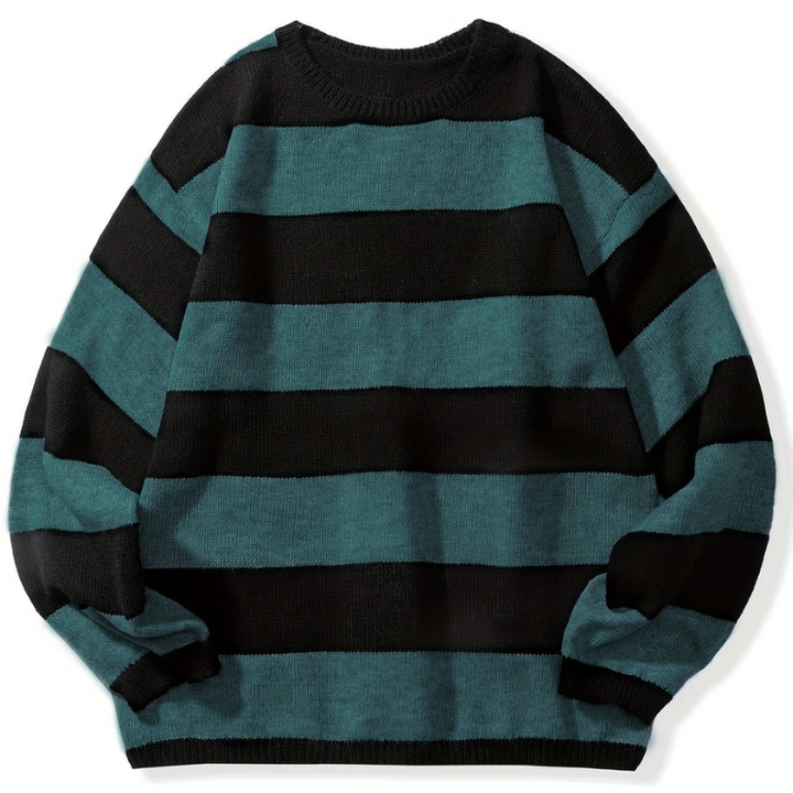 Pullover Herren |  Retro Streifen | Rundhals Pulli