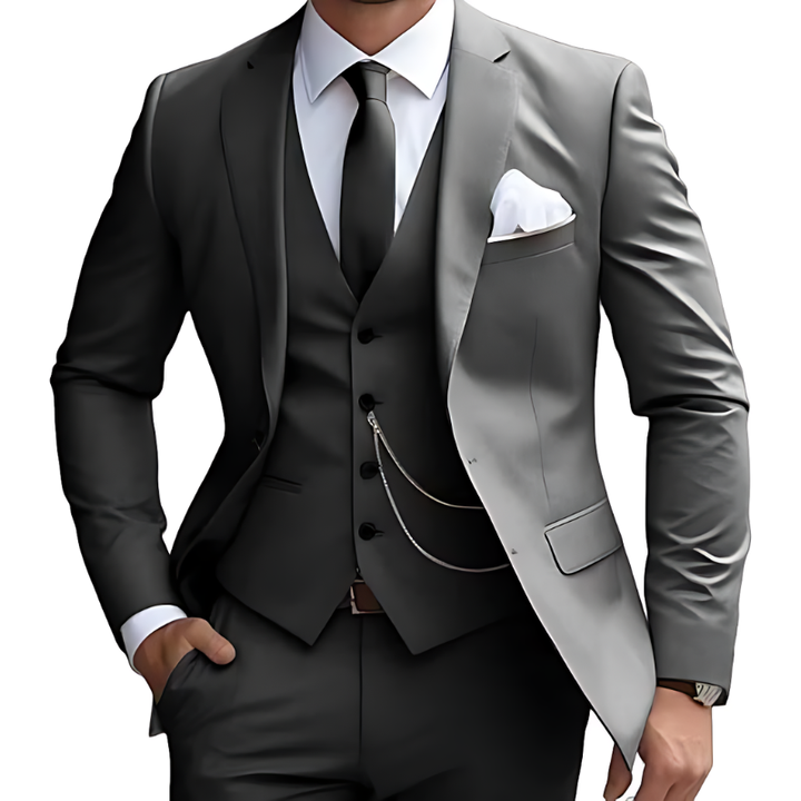 Herren Set | Modern Farbintensiv Dreiteilig | Edle Kleider Herren